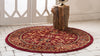 Coastal Haven Collection Area Rug - Seabreeze Round Burgundy  lifestyle 40