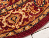 Coastal Haven Collection Area Rug - Seabreeze Round Burgundy  lifestyle 70