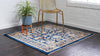 Coastal Haven Collection Area Rug - Seabreeze Square Navy Blue  lifestyle 41