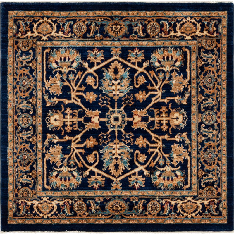 Coastal Haven Collection Area Rug - Seabreeze Square Navy Blue  lifestyle 31