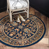 Coastal Haven Collection Area Rug - Seabreeze Round Navy Blue  lifestyle 56