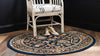 Coastal Haven Collection Area Rug - Seabreeze Round Navy Blue  lifestyle 70