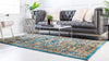 Coastal Haven Collection Area Rug - Seabreeze Rectangle Turquoise  lifestyle 13