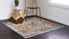 Coastal Haven Collection Area Rug - Seabreeze Square Turquoise  lifestyle 74