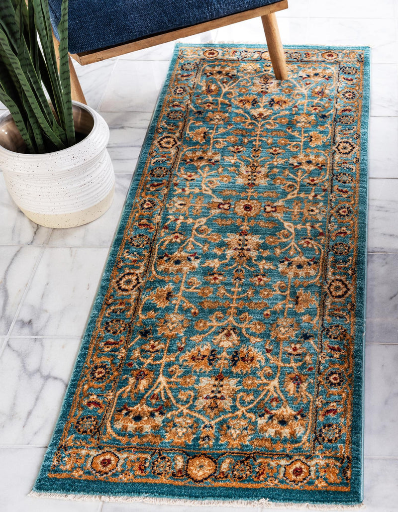 Coastal Haven Collection Area Rug - Seabreeze Runner Turquoise  lifestyle 63