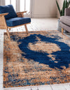 Coastal Haven Collection Area Rug -  Dunescape Rectangle Navy Blue  lifestyle 8