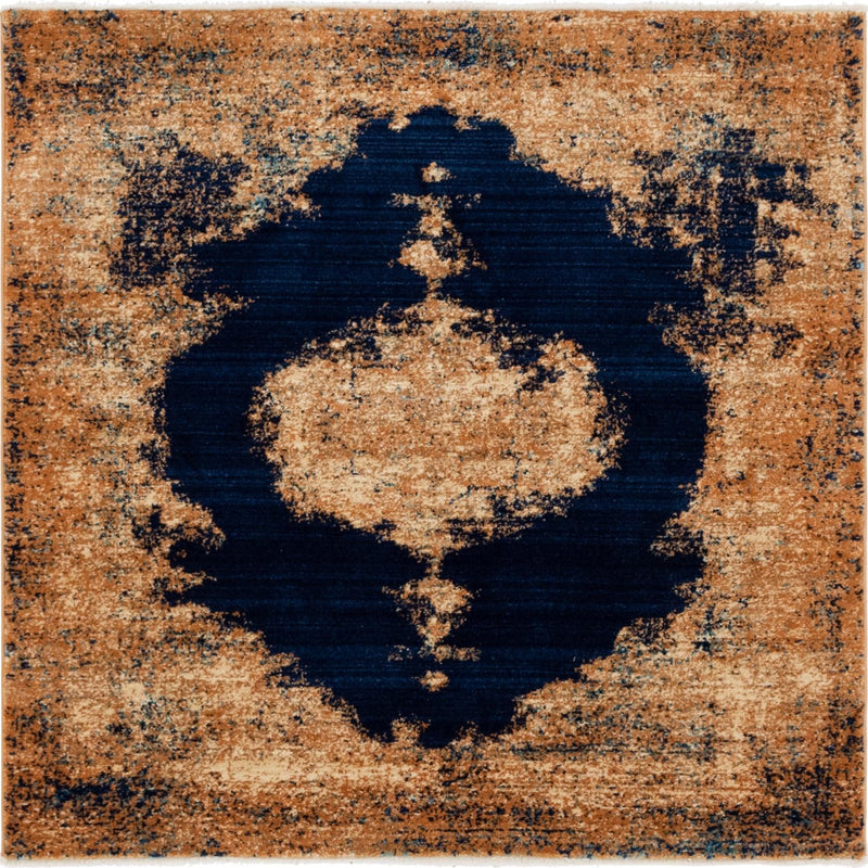 Coastal Haven Collection Area Rug -  Dunescape Square Navy Blue  lifestyle 34