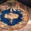 Coastal Haven Collection Area Rug -  Dunescape Round Navy Blue  lifestyle 42