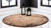 Coastal Haven Collection Area Rug -  Dunescape Round Light Brown  lifestyle 43