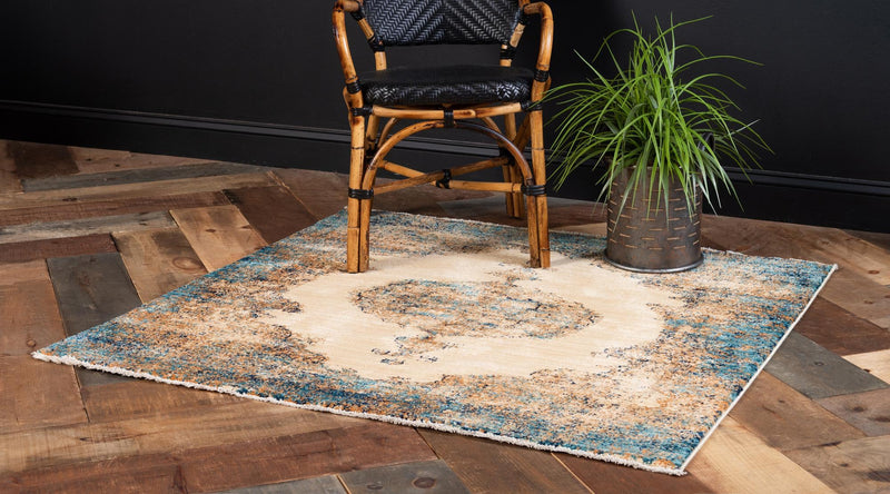 Coastal Haven Collection Area Rug -  Dunescape Square Beige  lifestyle 73