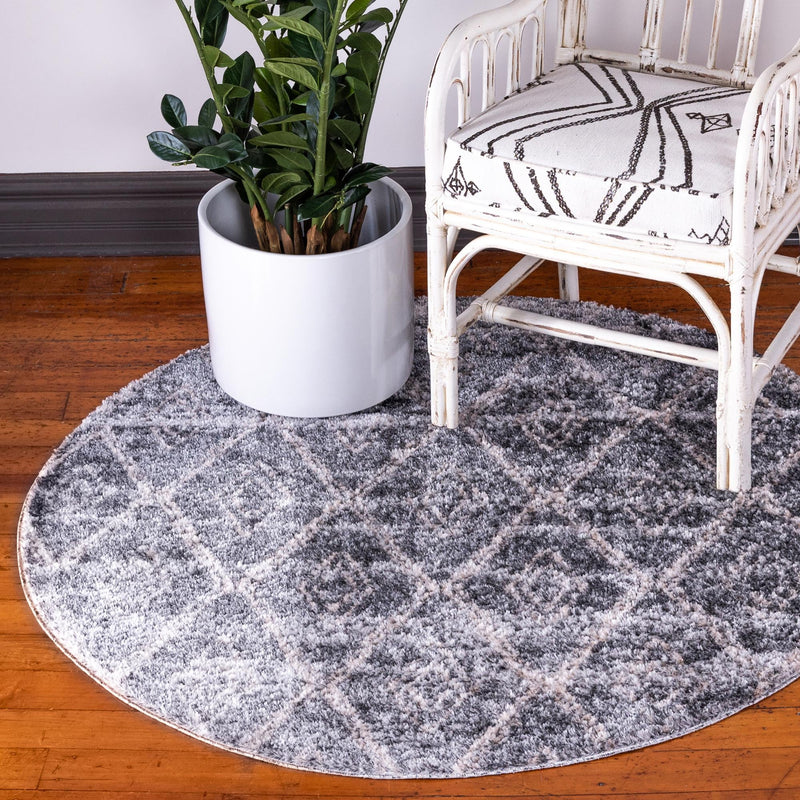 Himalaya Heights Collection Area Rug -  Annapurna Round Gray  lifestyle 20