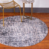 Himalaya Heights Collection Area Rug -  Manaslu Round Gray  lifestyle 30