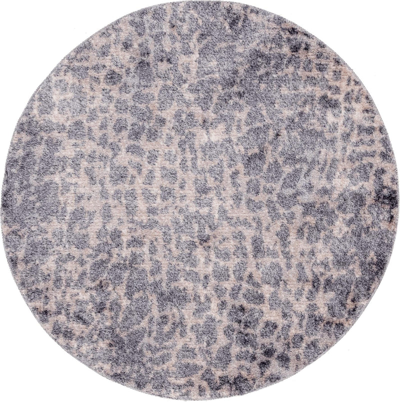 Himalaya Heights Collection Area Rug -  Manaslu Round Gray  lifestyle 25