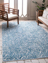 Patio Paradise Collection Area Rug -  Cove Rectangle Blue  lifestyle 2