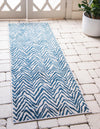 Patio Paradise Collection Area Rug -  Cove Runner Blue  lifestyle 30