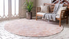 Patio Paradise Collection Area Rug -  Cove Round Peach  lifestyle 45