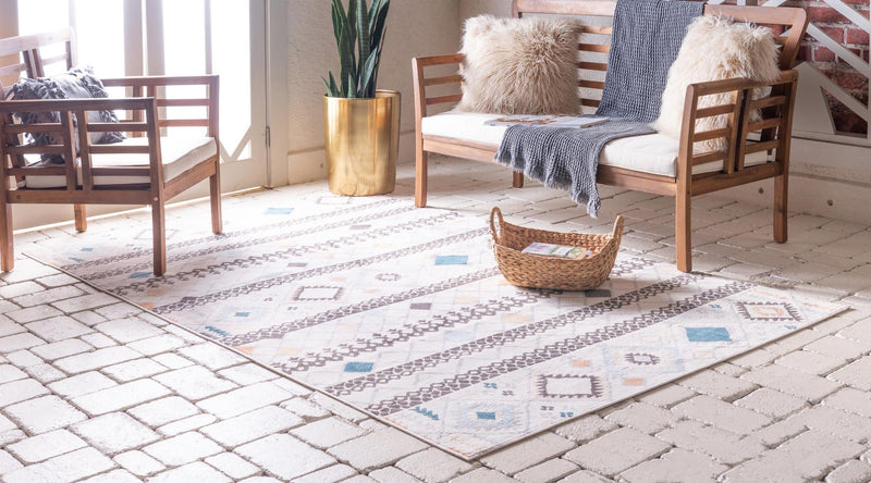 Patio Paradise Collection Area Rug -  Cabana Rectangle Ivory  lifestyle 3