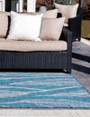 Garden Terrace Escape Collection Area Rug -  Evergreen (Teal) Rectangle Teal  lifestyle 5