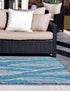 Seaside Blooms Collection Area Rug -  Evergreen (Teal)