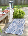 Garden Terrace Escape Collection Area Rug -  Evergreen (Light Gray) Runner Light Gray  lifestyle 3