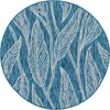 Garden Terrace Escape Collection Area Rug -  Evergreen (Teal) Round Teal Main