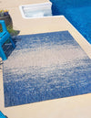 Urban Terrace Collection Area Rug -  Vanderbilt Rectangle Blue  lifestyle 0