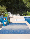 Urban Terrace Collection Area Rug -  Vanderbilt Rectangle Blue  lifestyle 3