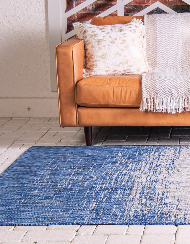 Urban Terrace Collection Area Rug -  Vanderbilt Rectangle Blue  lifestyle 5