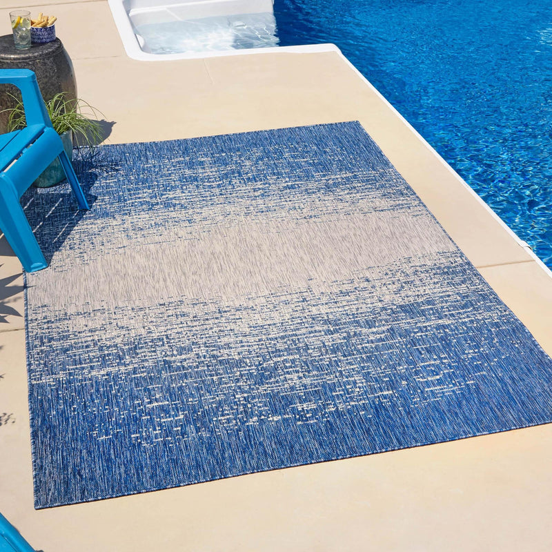 Urban Terrace Collection Area Rug -  Vanderbilt Rectangle Blue  lifestyle 19