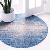 Urban Terrace Collection Area Rug -  Vanderbilt Round Blue  lifestyle 0