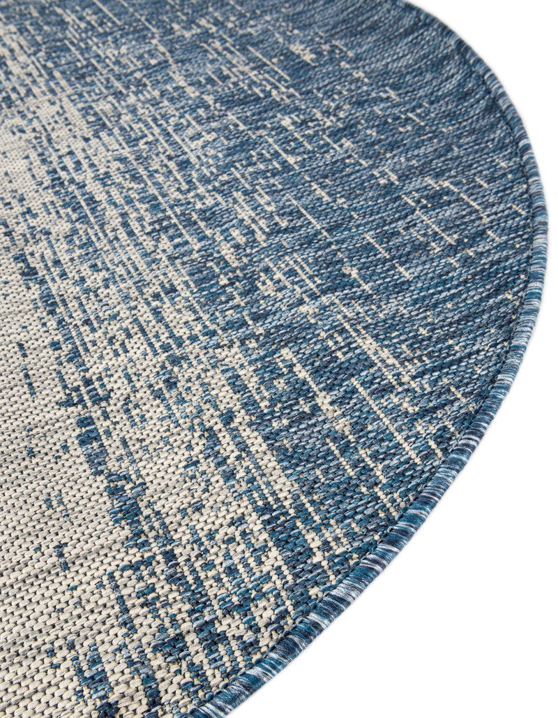 Urban Terrace Collection Area Rug -  Vanderbilt Round Blue  lifestyle 16