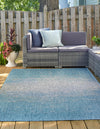 Urban Terrace Collection Area Rug -  Vanderbilt Rectangle Aqua  lifestyle 3