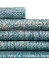 Urban Terrace Collection Area Rug -  Vanderbilt Rectangle Aqua  lifestyle 48