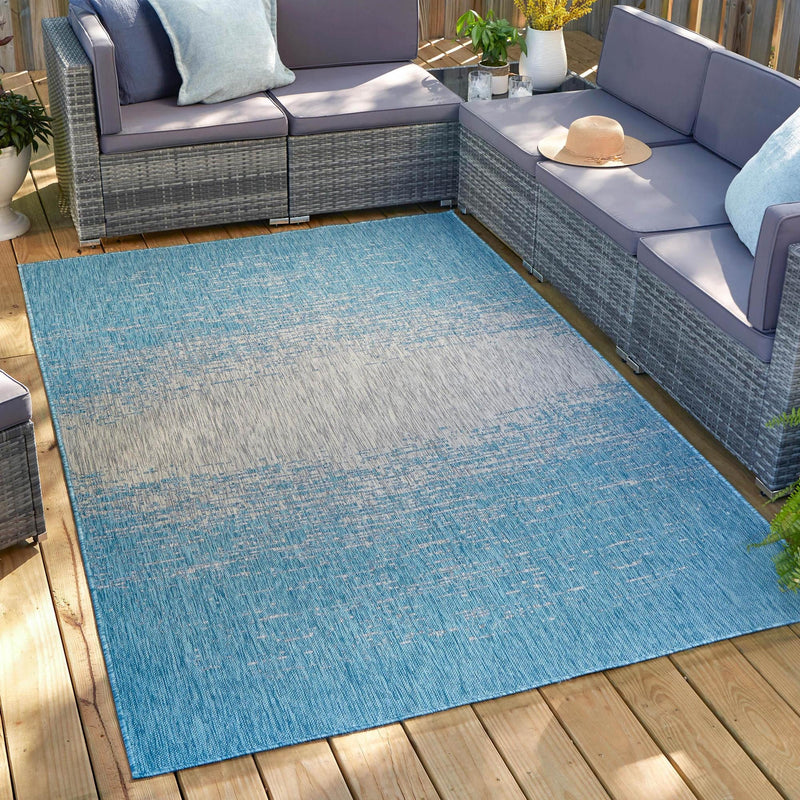 Urban Terrace Collection Area Rug -  Vanderbilt Rectangle Aqua  lifestyle 26