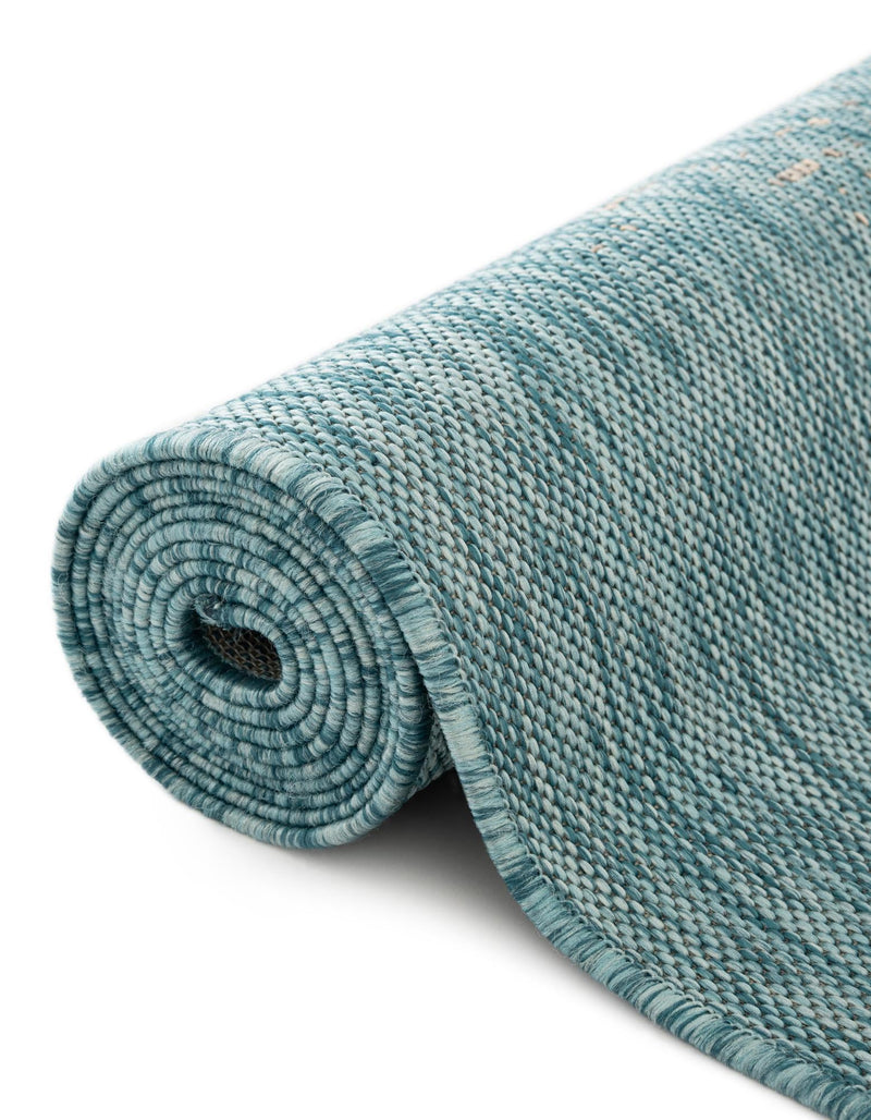 Urban Terrace Collection Area Rug -  Vanderbilt Round Aqua  lifestyle 20