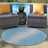 Urban Terrace Collection Area Rug -  Vanderbilt Round Aqua  lifestyle 24