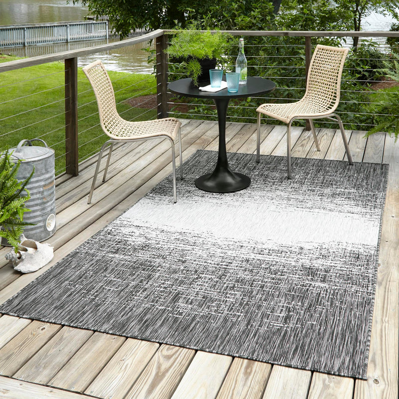 Urban Terrace Collection Area Rug -  Vanderbilt Rectangle Charcoal Gray  lifestyle 0