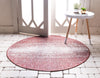 Urban Terrace Collection Area Rug -  Vanderbilt Round Rust Red  lifestyle 93