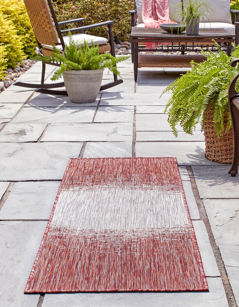 Urban Terrace Collection Area Rug -  Vanderbilt Runner Rust Red  lifestyle 94