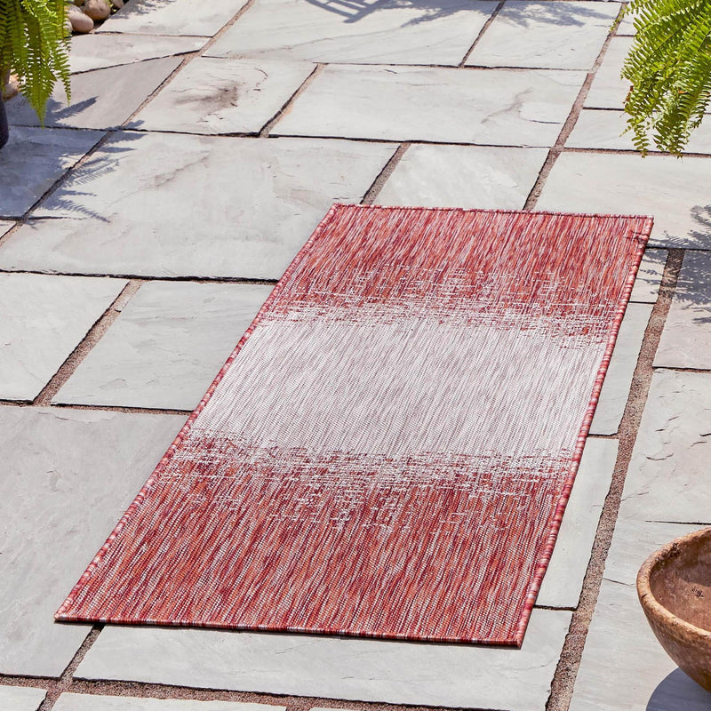 Urban Terrace Collection Area Rug -  Vanderbilt Runner Rust Red  lifestyle 157