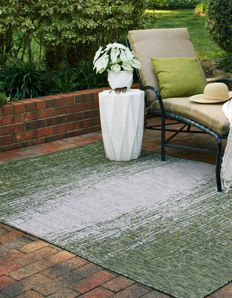 Urban Terrace Collection Area Rug -  Vanderbilt Rectangle Green  lifestyle 3