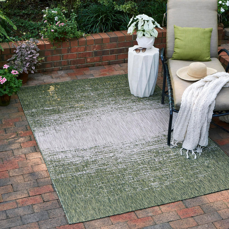 Urban Terrace Collection Area Rug -  Vanderbilt Rectangle Green  lifestyle 13