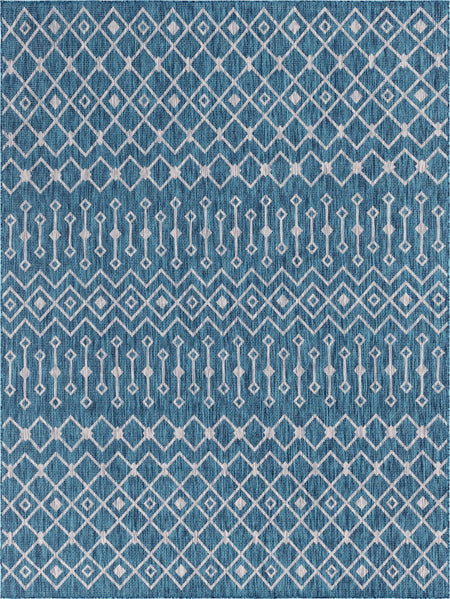 Seaside Lattice Collection Area Rug -  Pergola (Teal)