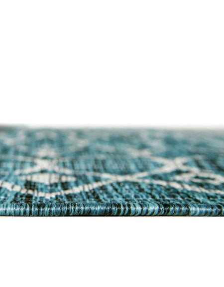 Seaside Lattice Collection Area Rug -  Pergola (Teal)