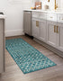 Seaside Lattice Collection Area Rug -  Pergola (Teal)