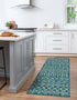 Seaside Lattice Collection Area Rug -  Pergola (Teal)