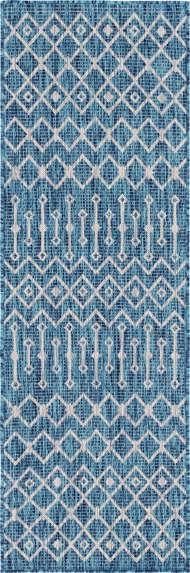 Seaside Lattice Collection Area Rug -  Pergola (Teal)