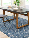 Garden Lattice Oasis Collection Area Rug -  Pergola (Blue) Rectangle Blue  lifestyle 37