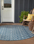 Seaside Lattice Collection Area Rug -  Pergola (Blue)