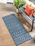 Seaside Lattice Collection Area Rug -  Pergola (Blue)